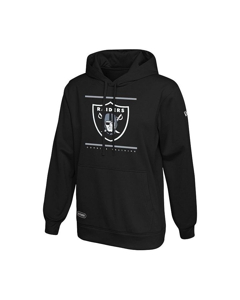 Men's Black Las Vegas Raiders Combine Authentic Split Defense Pullover Hoodie $29.14 Sweatshirt