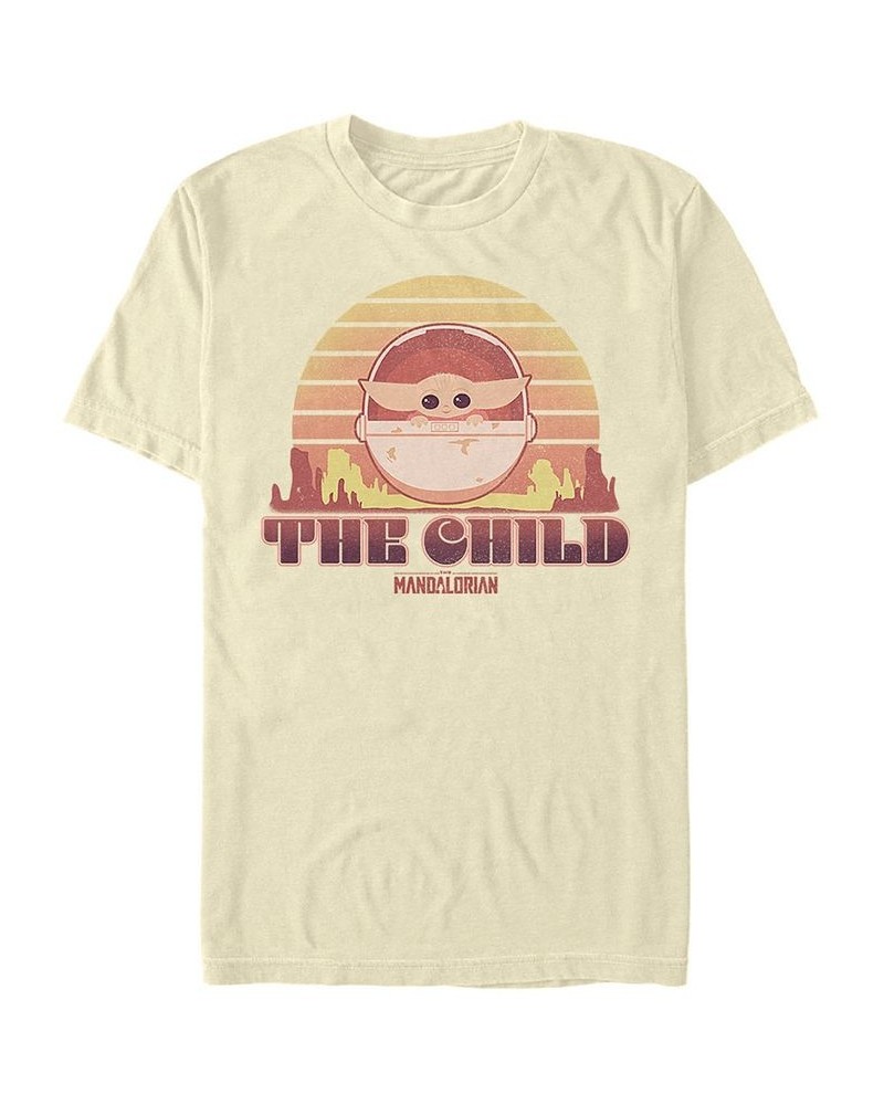 Men's Sunset Child Short Sleeve Crew T-shirt Tan/Beige $17.50 T-Shirts