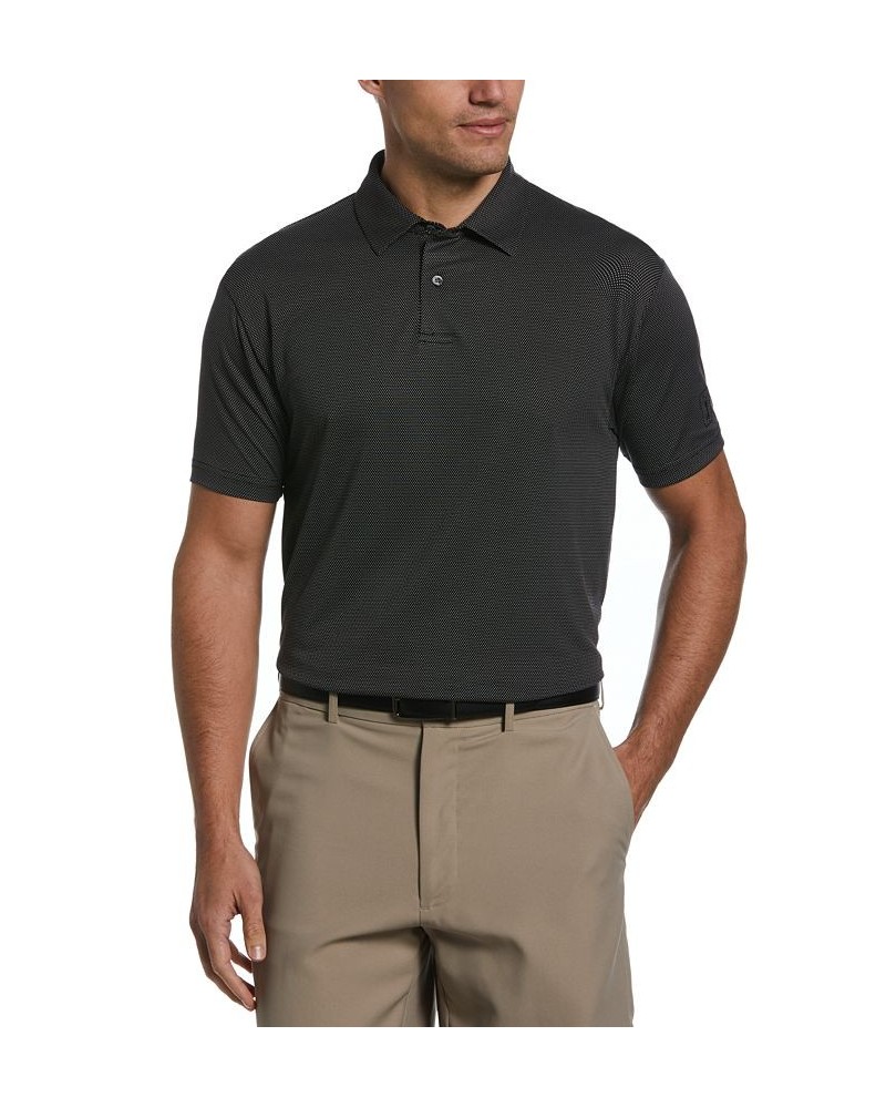 Men's Birdseye Textured Short-Sleeve Performance Polo Shirt Black $19.49 Polo Shirts