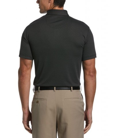 Men's Birdseye Textured Short-Sleeve Performance Polo Shirt Black $19.49 Polo Shirts