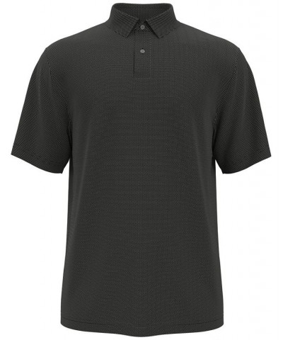 Men's Birdseye Textured Short-Sleeve Performance Polo Shirt Black $19.49 Polo Shirts