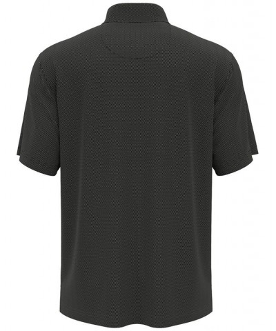 Men's Birdseye Textured Short-Sleeve Performance Polo Shirt Black $19.49 Polo Shirts