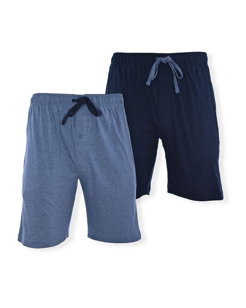 Men's Knit Jam Shorts, Pack of 2 Navy, Blue Heather $16.34 Pajama