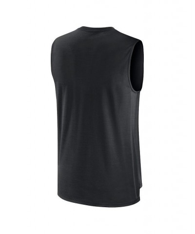 Men's Black Colorado Rockies Knockout Stack Exceed Muscle Tank Top $26.99 T-Shirts