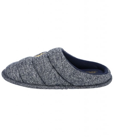 Men's Emery Quilted Tech Fleece Clog Slipper Blue $30.10 Shoes