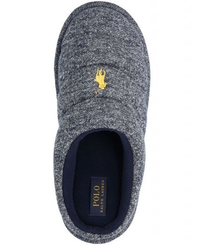 Men's Emery Quilted Tech Fleece Clog Slipper Blue $30.10 Shoes