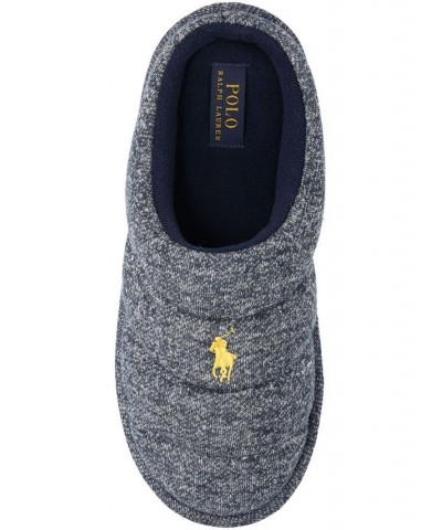 Men's Emery Quilted Tech Fleece Clog Slipper Blue $30.10 Shoes