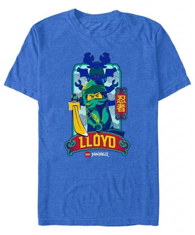 Men's Lego Ninjago Lloyd Box Up Short Sleeve T-shirt Blue $15.40 T-Shirts