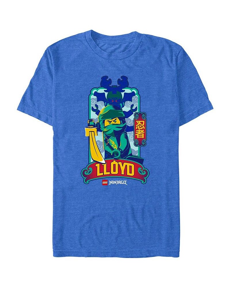 Men's Lego Ninjago Lloyd Box Up Short Sleeve T-shirt Blue $15.40 T-Shirts