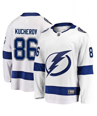 Men's Nikita Kucherov White Tampa Bay Lightning Away Premier Breakaway Player Jersey $46.53 Jersey