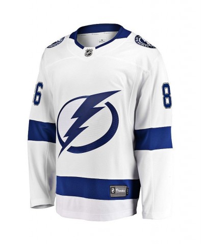 Men's Nikita Kucherov White Tampa Bay Lightning Away Premier Breakaway Player Jersey $46.53 Jersey