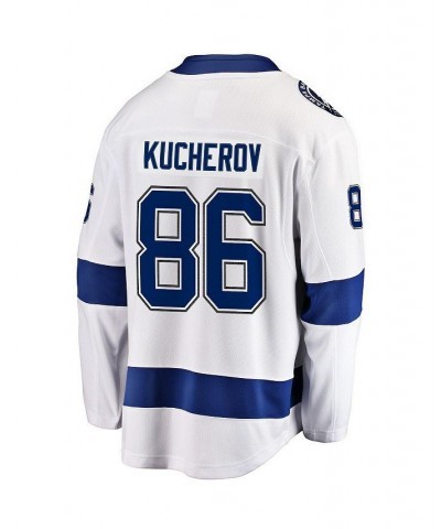 Men's Nikita Kucherov White Tampa Bay Lightning Away Premier Breakaway Player Jersey $46.53 Jersey