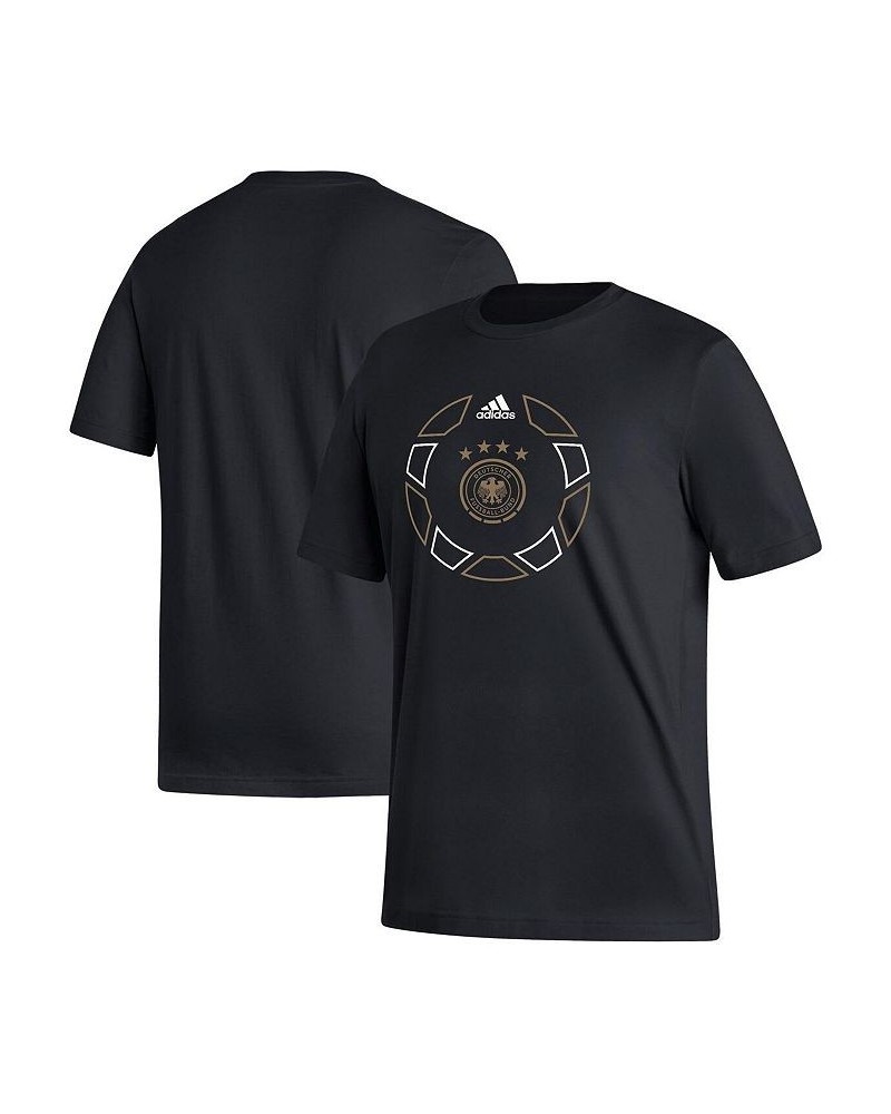 Men's Black Germany National Team Ball Crest T-shirt $17.60 T-Shirts