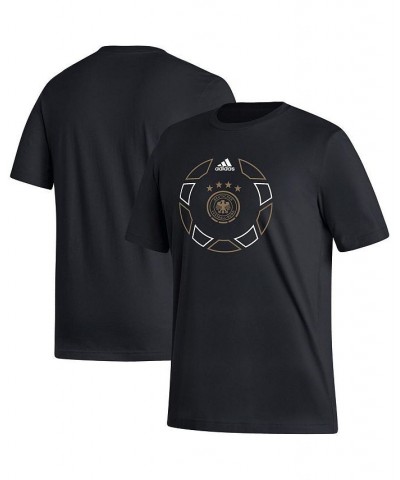 Men's Black Germany National Team Ball Crest T-shirt $17.60 T-Shirts