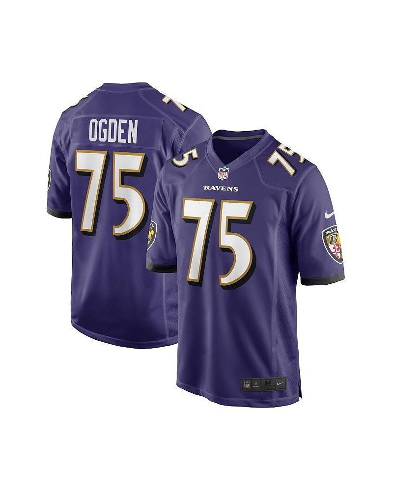 Men's Jonathan Ogden Purple Baltimore Ravens Retired Player Game Jersey $44.80 Jersey