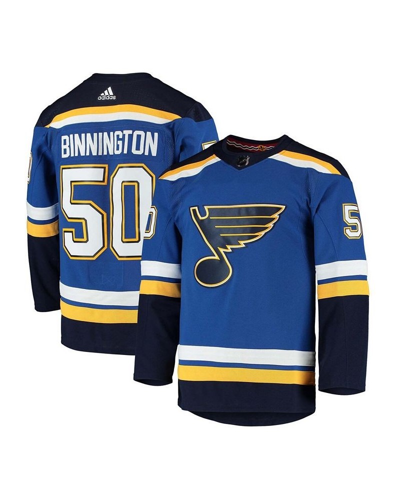 Men's Jordan Binnington Blue St. Louis Blues Home Authentic Player Jersey $91.65 Jersey