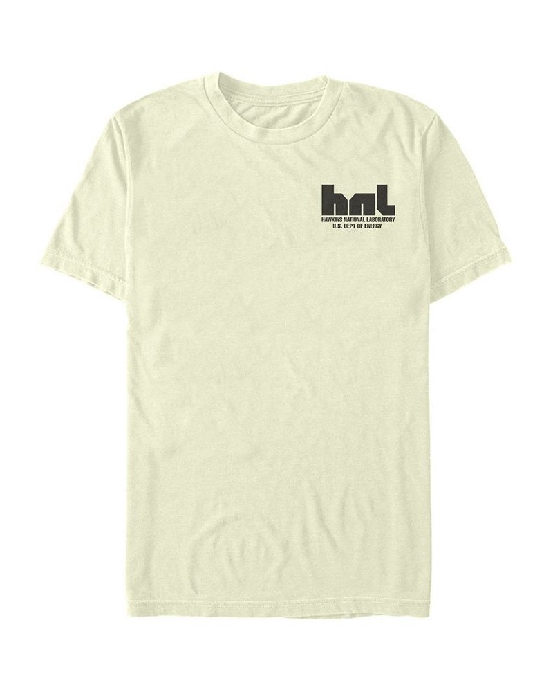 Men's Stranger Things Hawkins National Laboratory Short Sleeve T-shirt Ivory/Cream $15.40 T-Shirts