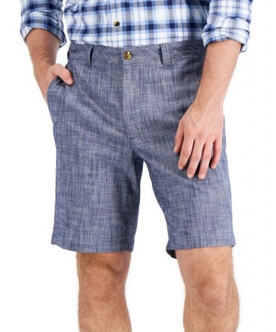 Men's 9" Stretch Chambray Shorts Blue $15.68 Shorts