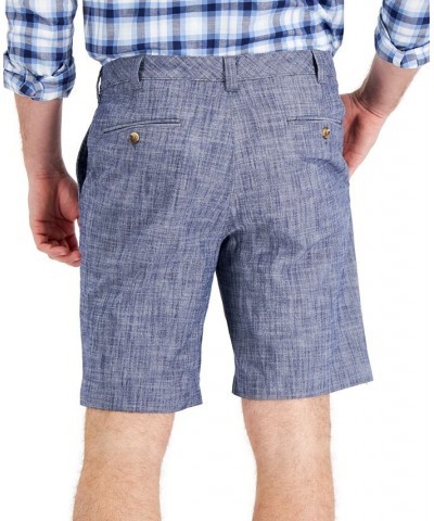 Men's 9" Stretch Chambray Shorts Blue $15.68 Shorts