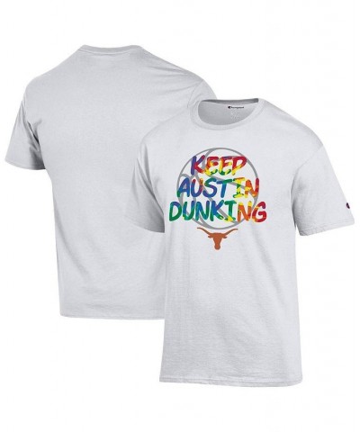 Men's White Texas Longhorns Keep Austin Dunking T-shirt $17.27 T-Shirts