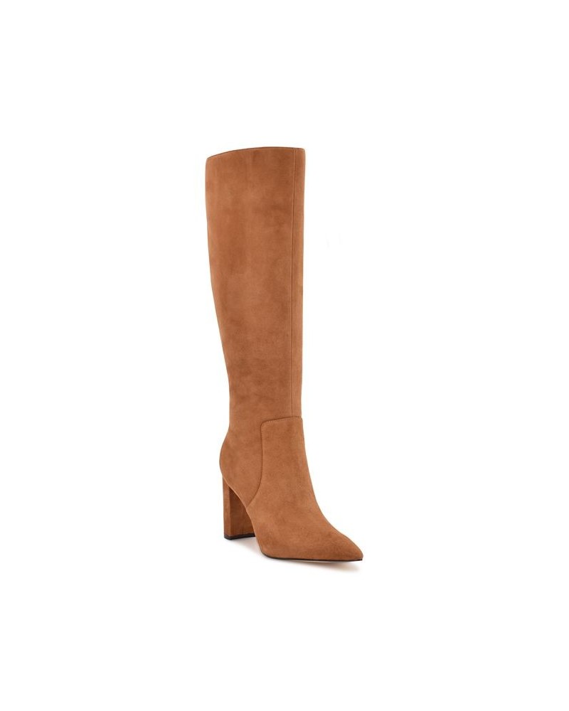 Women's Danee Dress Wide Calf Boots Brown $93.21 Shoes