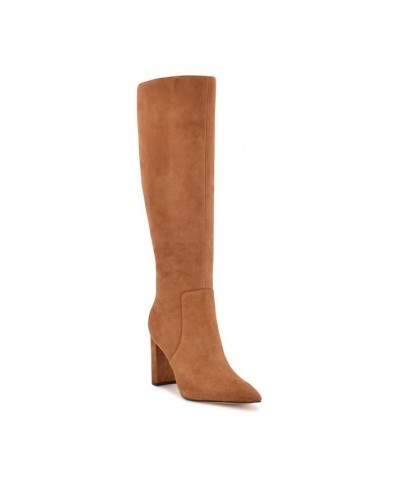 Women's Danee Dress Wide Calf Boots Brown $93.21 Shoes