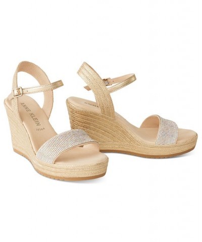 Women's Wella Wedge Sandals Black $40.59 Shoes