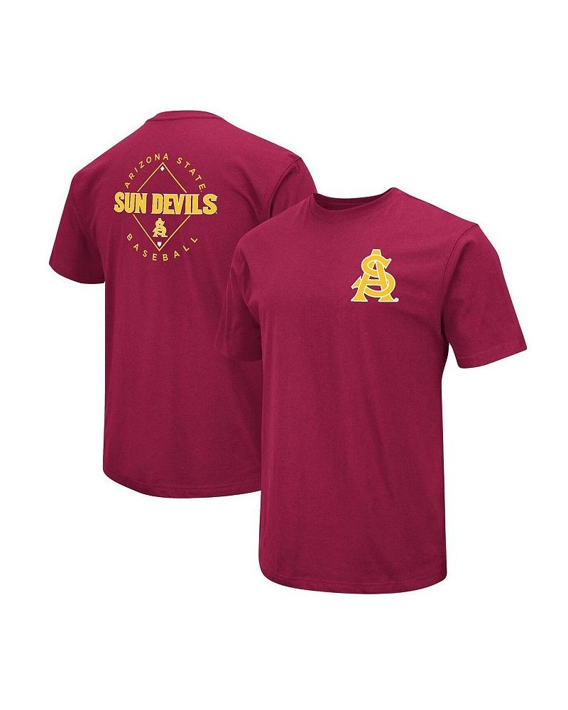 Men's Maroon Arizona State Sun Devils Baseball On-Deck 2-Hit T-shirt $15.68 T-Shirts