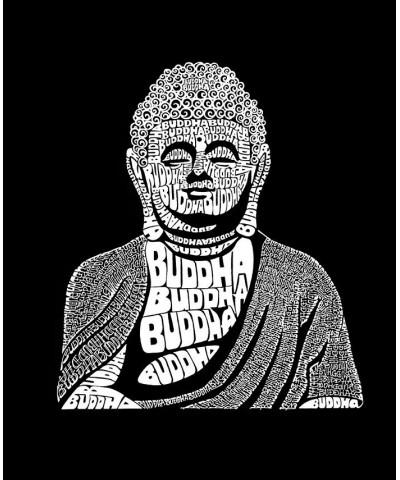 Men's Premium Blend Word Art Buddha T-shirt Black $20.25 T-Shirts