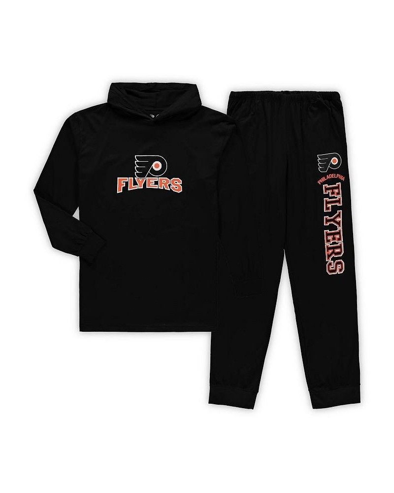 Men's Black Philadelphia Flyers Big and Tall Pullover Hoodie and Joggers Sleep Set $35.77 Pajama