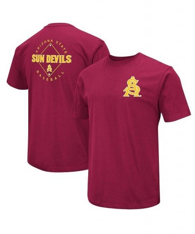 Men's Maroon Arizona State Sun Devils Baseball On-Deck 2-Hit T-shirt $15.68 T-Shirts