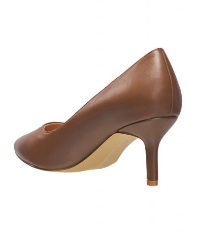 Women's Kate Classic Pointy Toe Stiletto Pumps Brown $53.90 Shoes