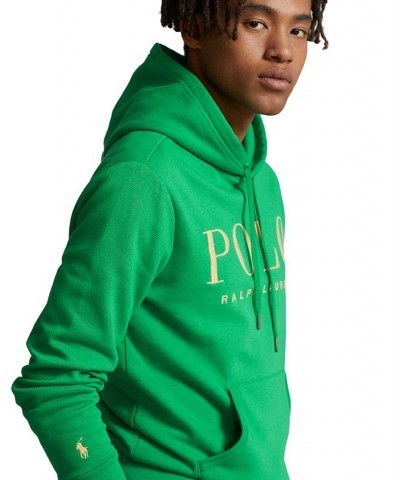 Men's Logo-Embroidered Fleece Hoodie Green $55.30 Sweatshirt