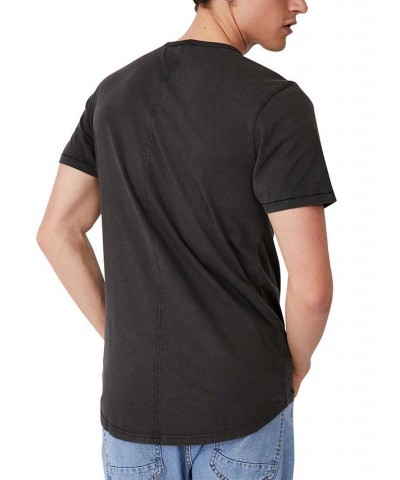 Men's Scooped Hem T-shirt Black $13.20 T-Shirts