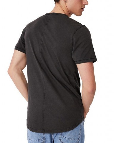 Men's Scooped Hem T-shirt Black $13.20 T-Shirts