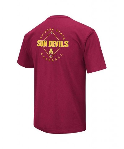 Men's Maroon Arizona State Sun Devils Baseball On-Deck 2-Hit T-shirt $15.68 T-Shirts