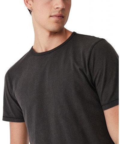 Men's Scooped Hem T-shirt Black $13.20 T-Shirts