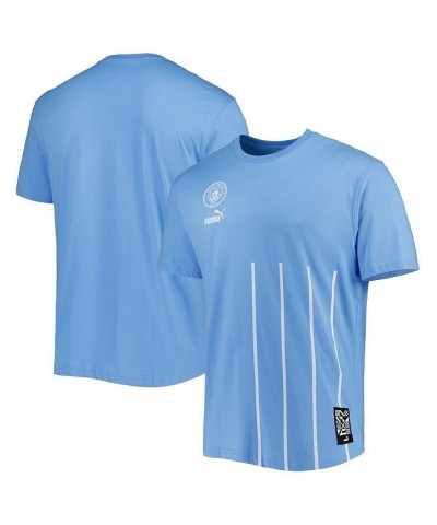 Men's Sky Blue Manchester City FtblCulture Wordmark T-shirt $21.15 T-Shirts