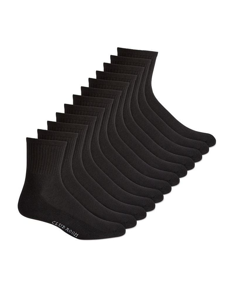 Men's Quarter Socks, 12 pack Black $11.04 Socks