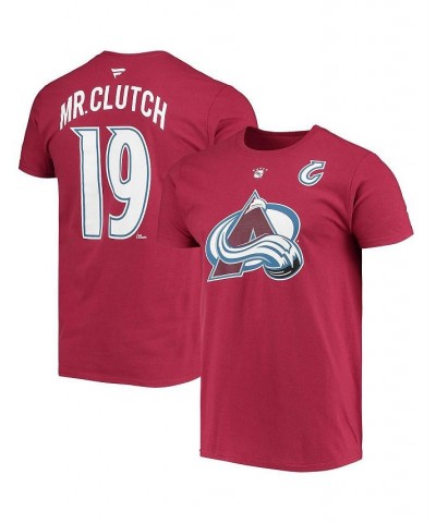 Men's Branded Joe Sakic Burgundy Colorado Avalanche Authentic Stack Retired Player Nickname and Number T-shirt $19.11 T-Shirts