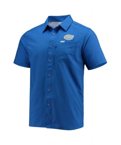 Men's PFG Royal Florida Gators Slack Tide Camp Button-Up Shirt $36.39 Shirts