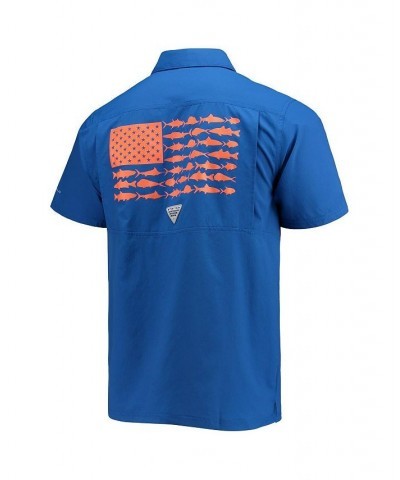 Men's PFG Royal Florida Gators Slack Tide Camp Button-Up Shirt $36.39 Shirts