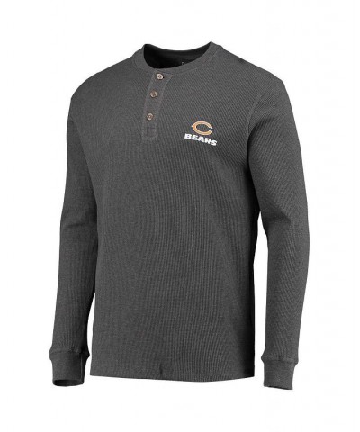 Men's Heathered Gray Chicago Bears Logo Maverick Thermal Henley Long Sleeve T-shirt $29.06 T-Shirts