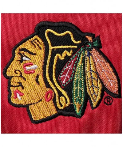 Men's Red, Black Chicago Blackhawks Big and Tall Team Quarter-Zip Hoodie $40.00 Sweatshirt