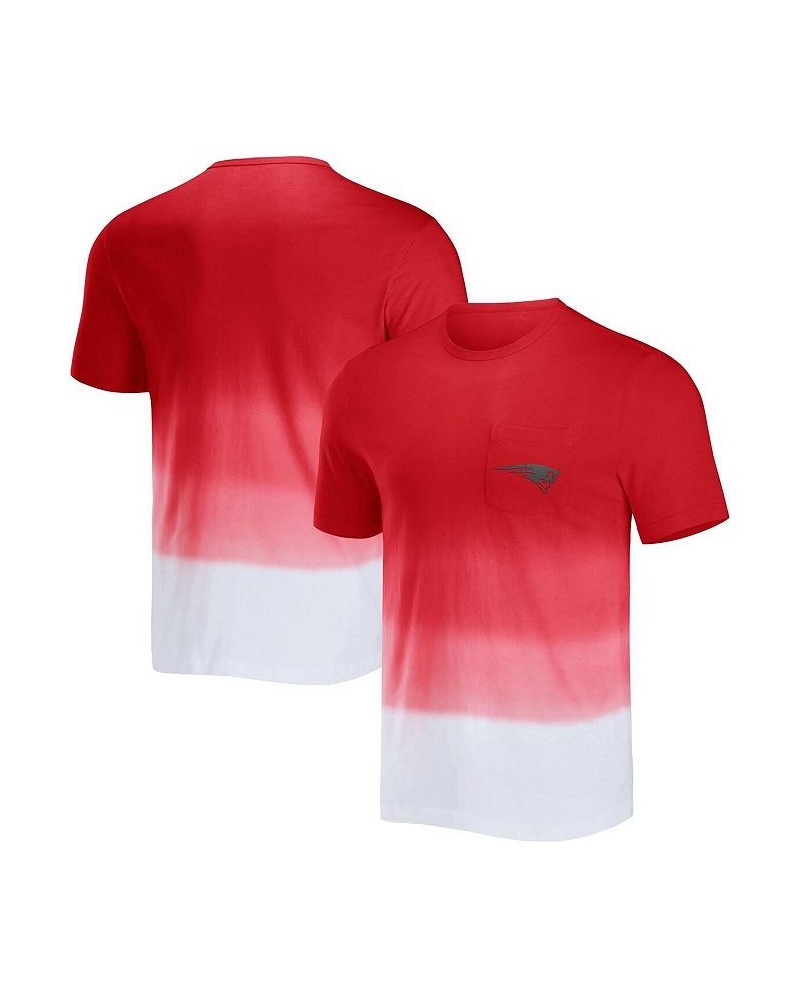 Men's NFL x Darius Rucker Collection by Red and White New England Patriots Dip Dye Pocket T-shirt $19.68 T-Shirts