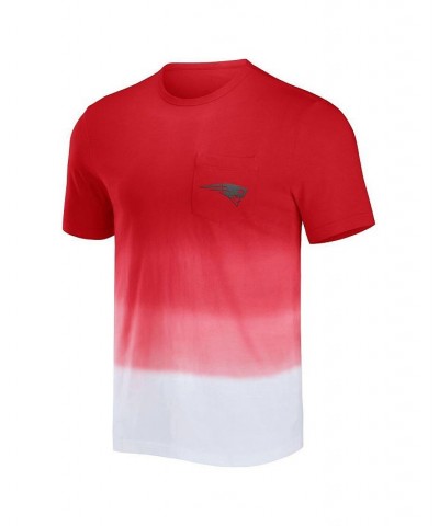 Men's NFL x Darius Rucker Collection by Red and White New England Patriots Dip Dye Pocket T-shirt $19.68 T-Shirts