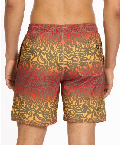 Men's Printed 7" Swim Trunks Yellow $17.60 Swimsuits