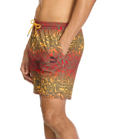 Men's Printed 7" Swim Trunks Yellow $17.60 Swimsuits