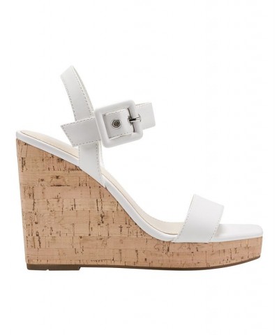 Women's Lukey Dress Wedge Sandals White $46.55 Shoes