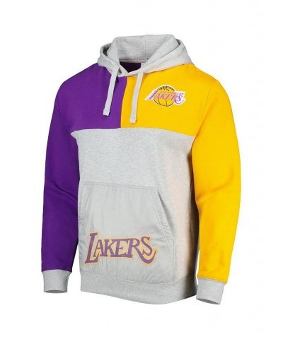 Men's Heather Gray Los Angeles Lakers Tie-Breaker Pullover Hoodie $35.70 Sweatshirt